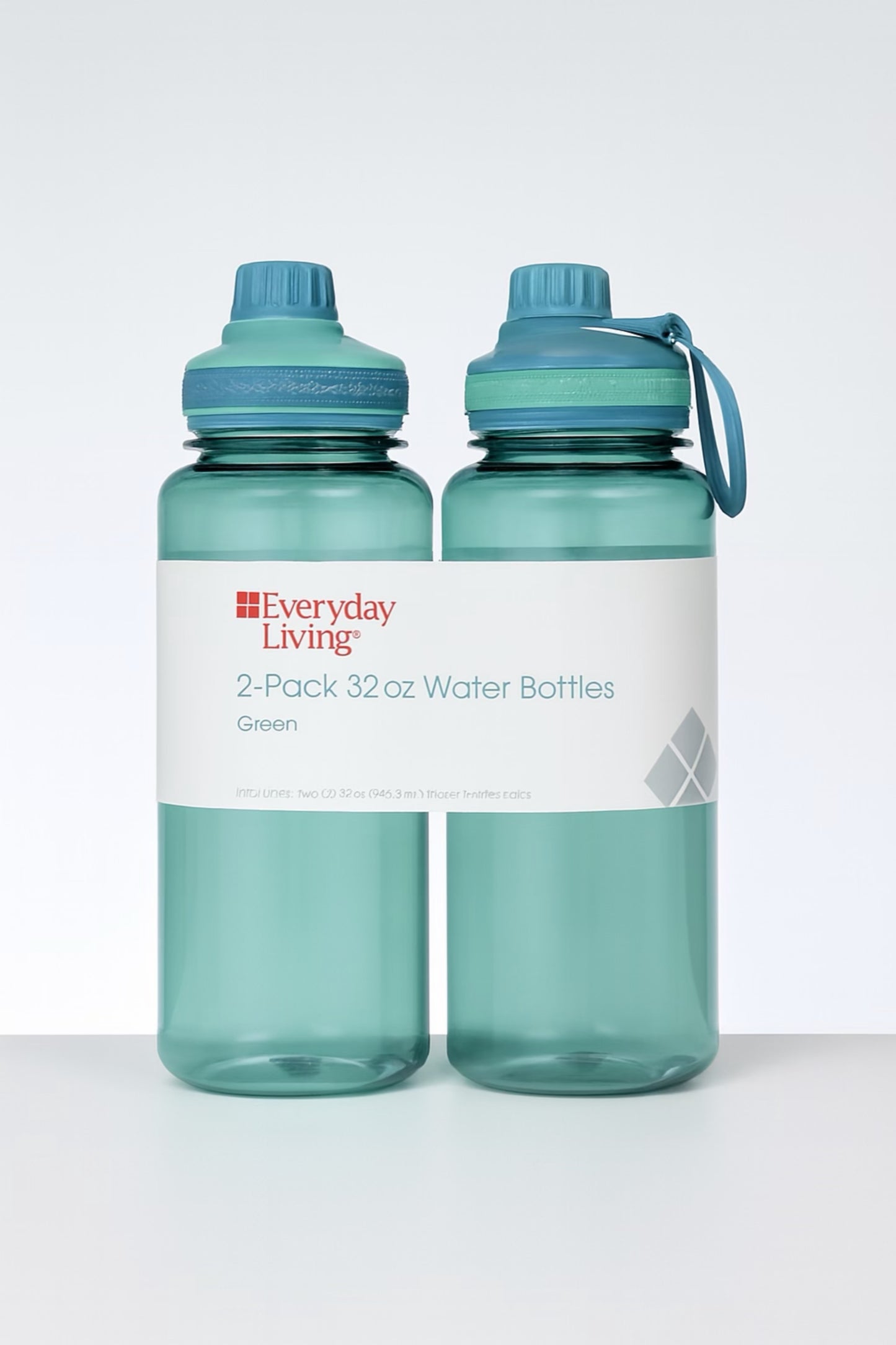2 pack Green 32oz Water Bottles