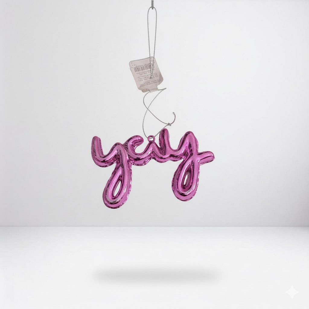 Hot Pink Yay Ornament