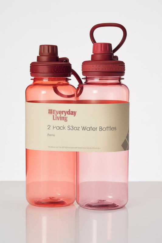2 Pack Orange Water Bottles 32oz