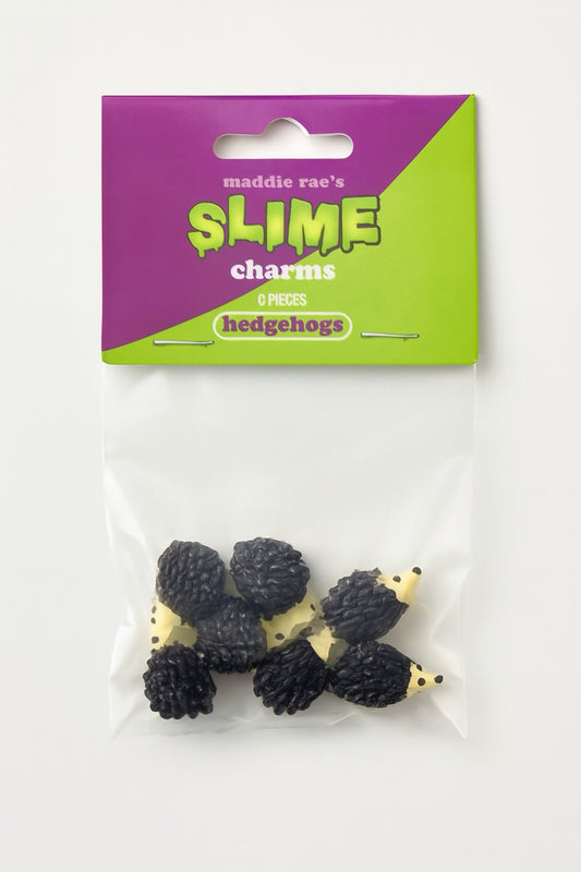 Hedgehog Slime Charms 6 pcs